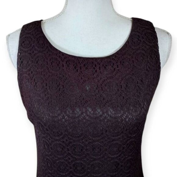 DAWN JOY FASHIONS SHEER BLACK/HINT OF PURPLE LACE DRESS SZ.5-6 EUC. - Picture 2 of 7